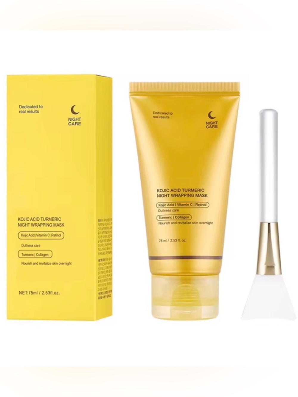 Medicube Kojic Acid Turmeric Collagen Night Wrapping Mask with Applicator 75ml